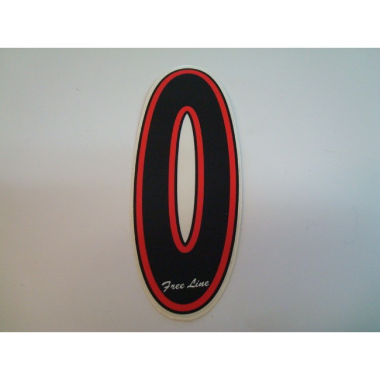 NUMERO FREELINE "0 ROSSO/NERO