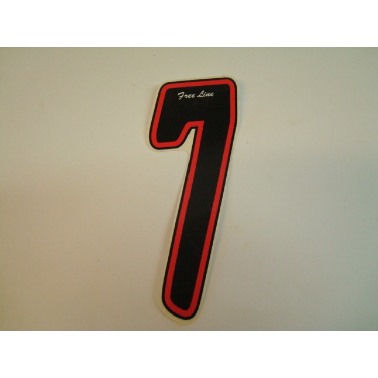 NUMERO FREELINE "7 ROSSO/NERO