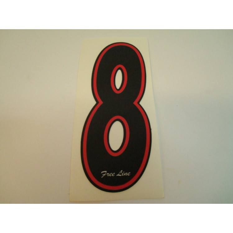 NUMERO FREELINE "8 ROSSO/NERO