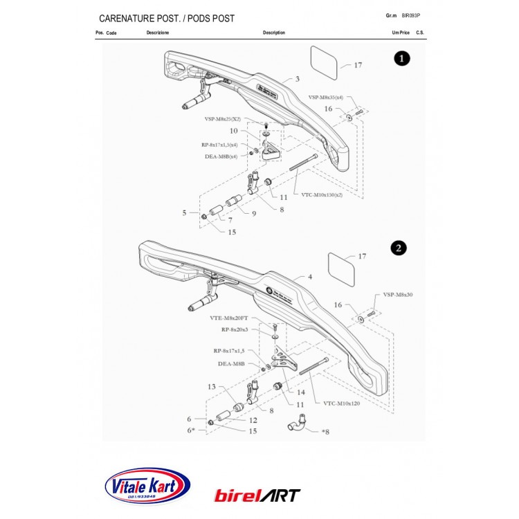 * CATALOGO BIREL ART *CARENATURE POST-PODS POST* 