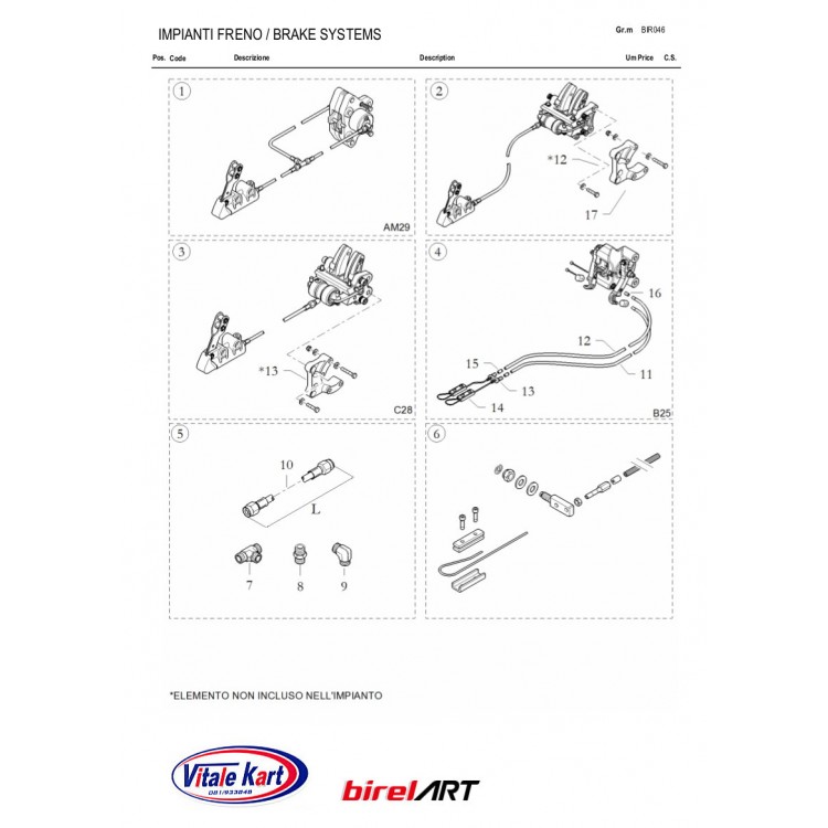 * CATALOGO BIREL ART *IMPIANTI FRENO-BRAKE SYSTEMS* 