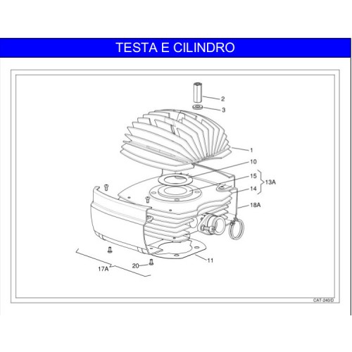 CILINDRO E TESTA MOTORE IAME 60cc 2015