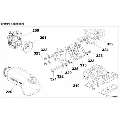 GRUPPO ACCESSORI IAME GR3 60 cc 2021