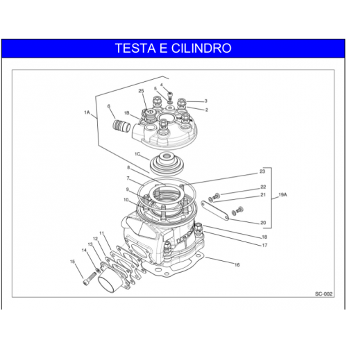 CILINDRO E TESTA MOTORE IAME SCREAMER 2013 KZ