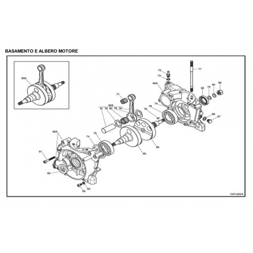 BASAMENTO MOTORE IAME X30 125cc 2008-2012