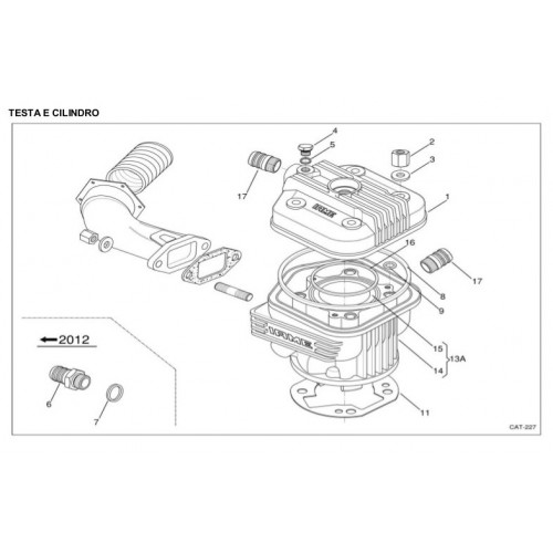 CILINDRO E TESTA MOTORE IAME X30 125cc 2008-2012