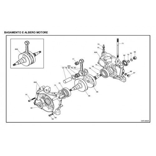 BASAMENTO MOTORE IAME X30 125cc 2013-2015