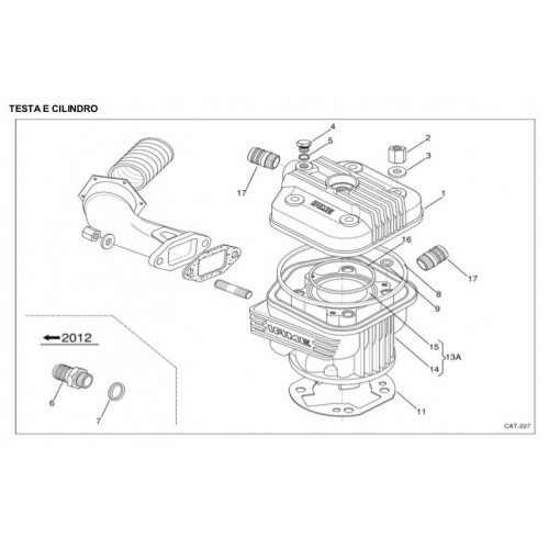 CILINDRO E TESTA MOTORE IAME X30 125cc 2013-2015