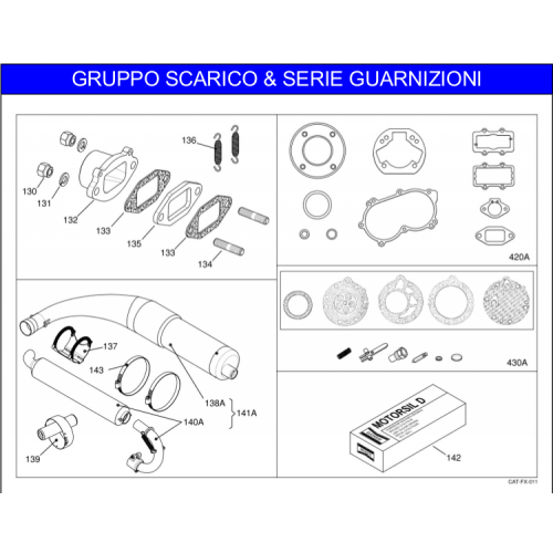 SCARICO E GUARNIZIONI IAME X30 125cc 2018-2019