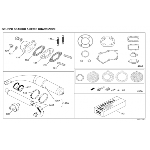 SCARICO E GUARNIZIONI IAME X30 125cc 2021