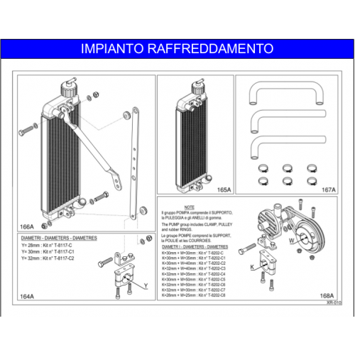 IMPIANTO RAFFREDDAMENTO IAME X30 60cc 