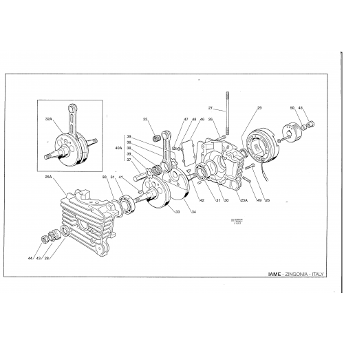 BASAMENTO MOTORE IAME 100cc **ARIA**