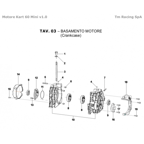 BASAMENTO MOTORE TM 60cc MINI