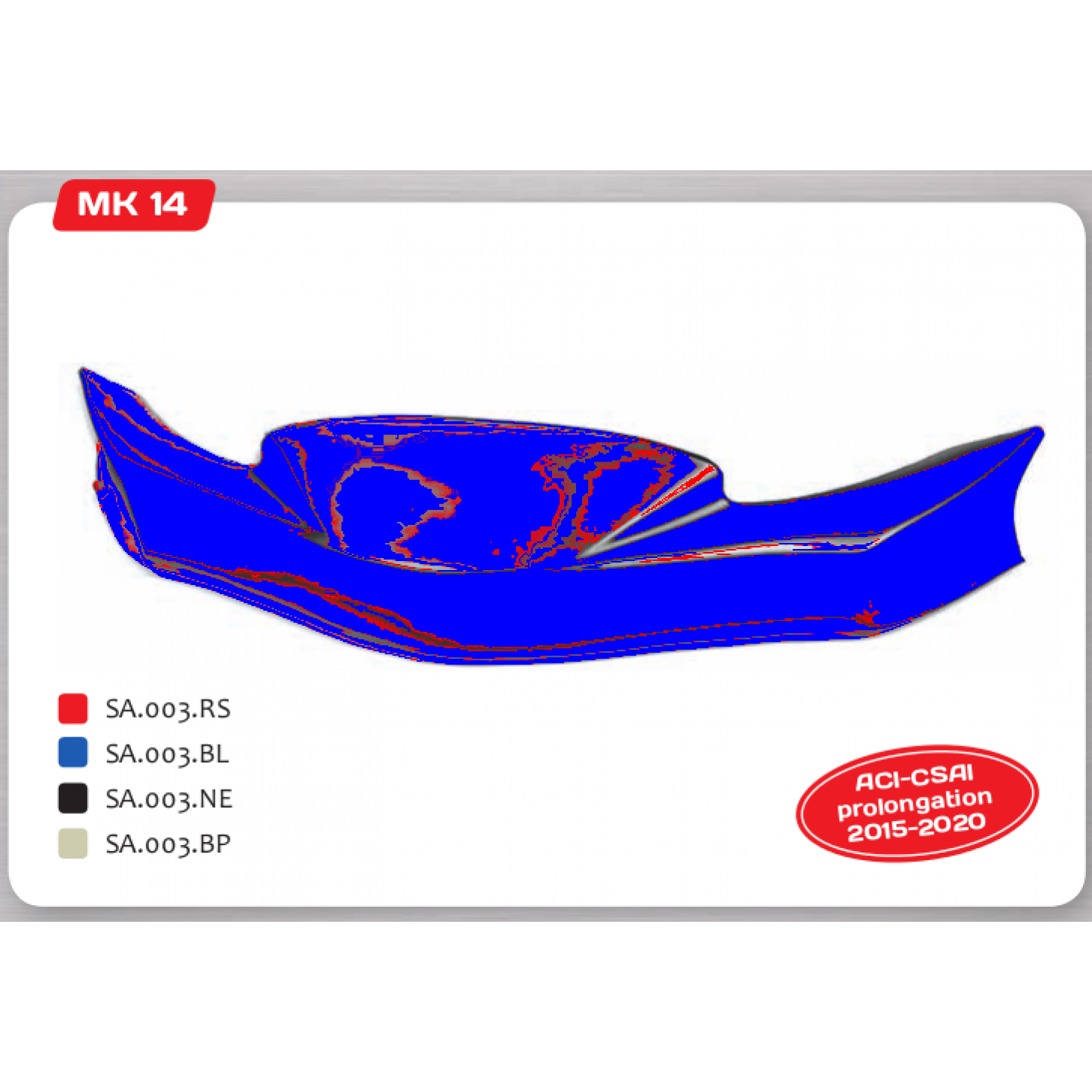 SPOILER ANT.MK14 MINI BLU