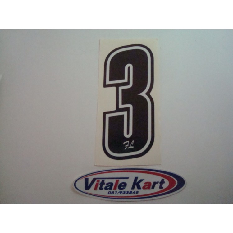 NUMERO VK "3 NERO/BIANCO