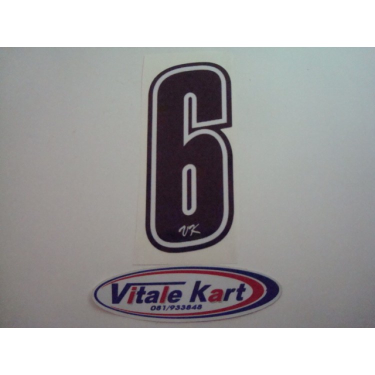 NUMERO VK "6 NERO/BIANCO