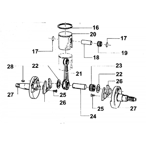 ALBERO MOTORE - PISTONE TM K11 - K11B