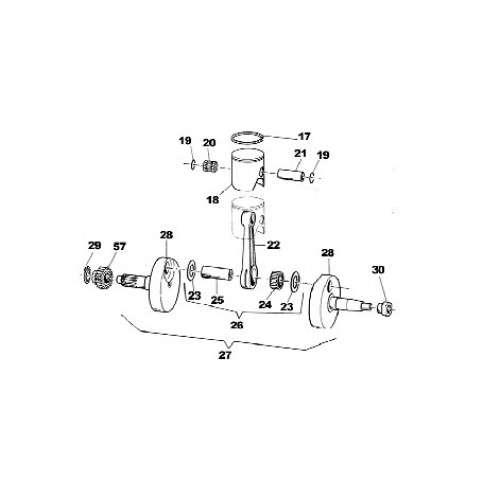 ALBERO MOTORE - PISTONE TM KF MF1-2-3