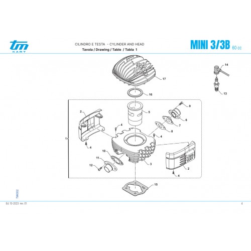 TESTA E CILINDRO TM MINI 3/B GR3 2023