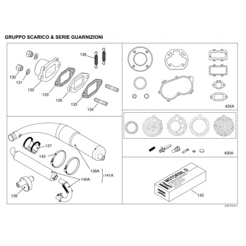 SCARICO E SERIE GUARNIZIONI IAME X30